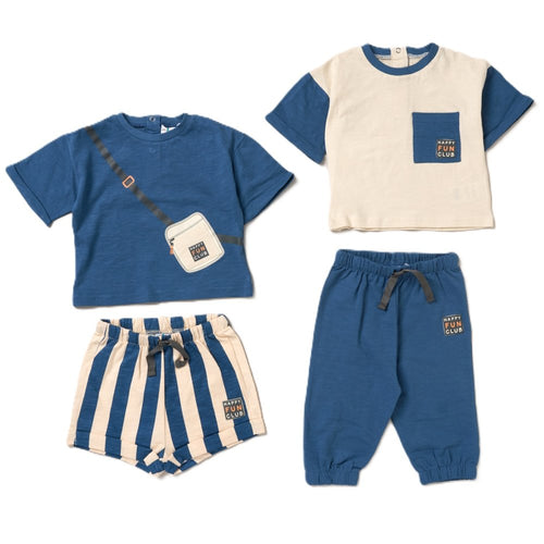 Happy Fun Club Boys Jogger and Short 4 Piece Outfits Set