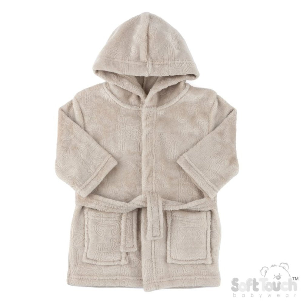 BISCUIT ANIMAL EMBOSSED DRESSING GOWN