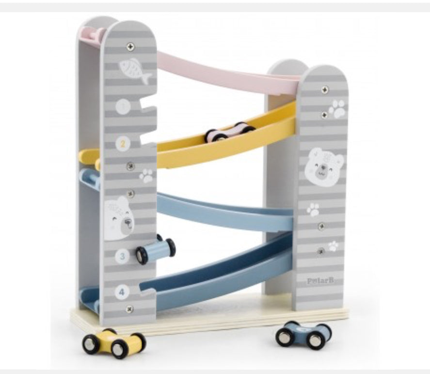 Car slider wooden toy