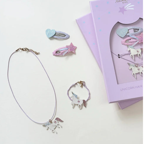 Unicorn Hair and Jewellery Set