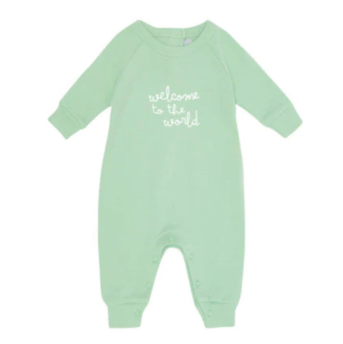 Mint Welcome To The World Romper