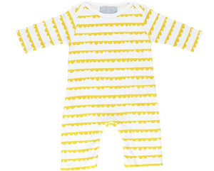 Bob & Blossom - White And Sunshine Yellow Bunting Print All-In-One