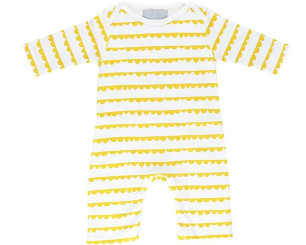 Bob & Blossom - White And Sunshine Yellow Bunting Print All-In-One