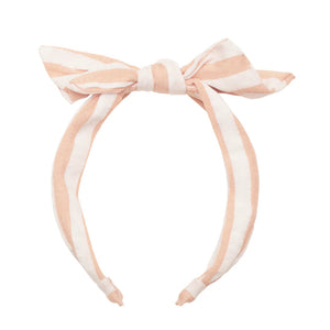 Wide stripe tie headband