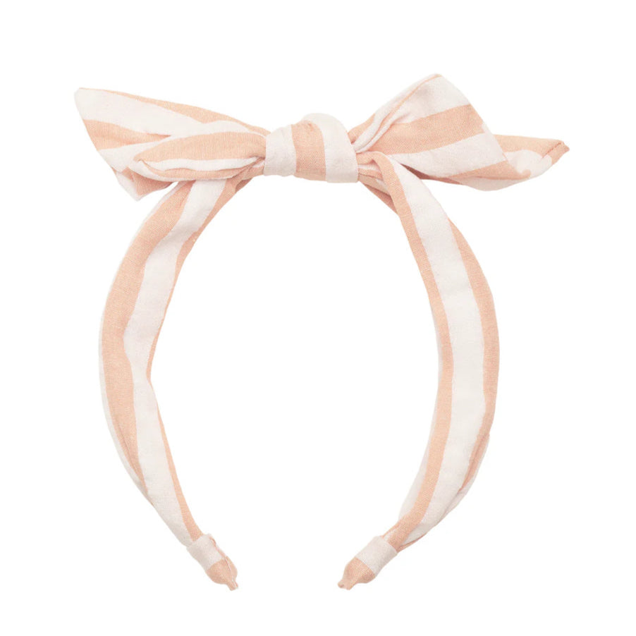 Wide stripe tie headband
