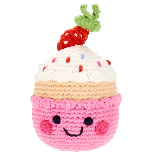 Crochet Toy Handmade Fairtrade Friendly Pink Cupcake