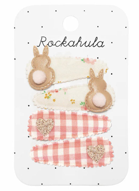 Tiny Blossom Bunny Fabric Clip Set