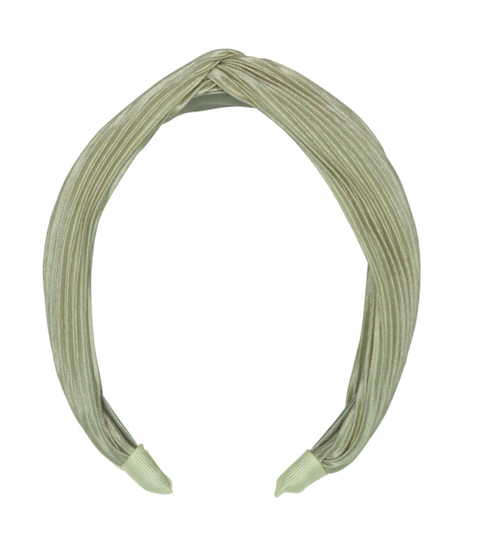 Sage Plisse Twisted Headband