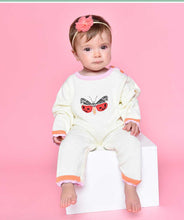 Load image into Gallery viewer, Cream Knitted Butterfly Romper