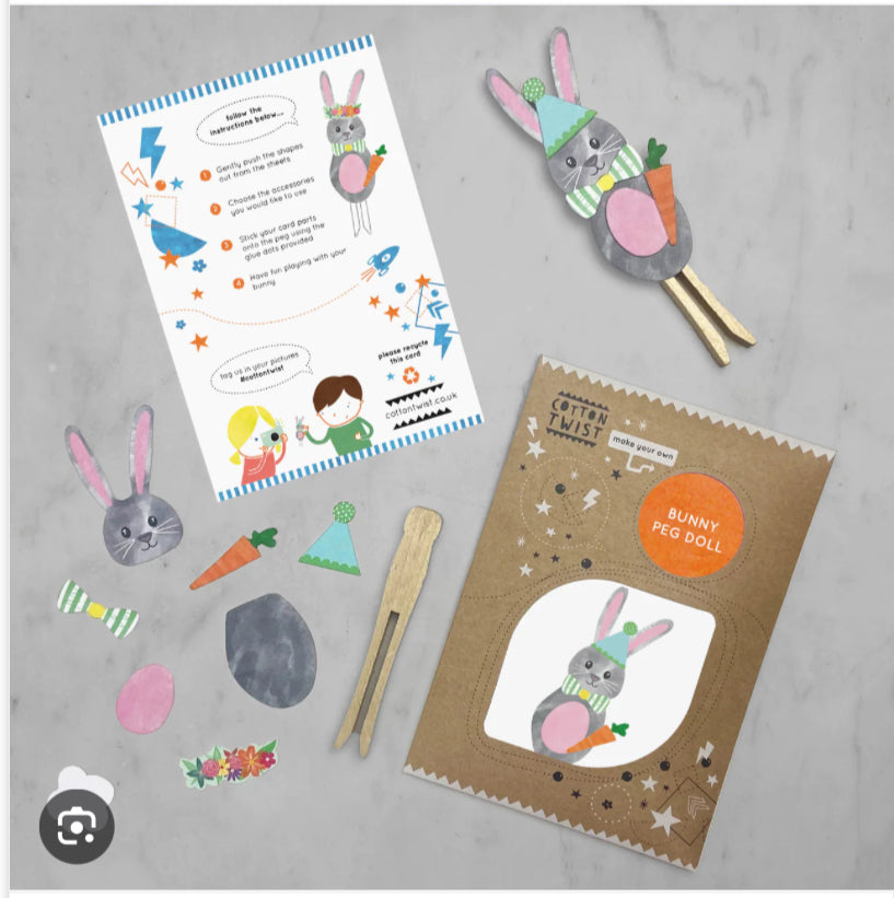 Make your own bunny peg doll