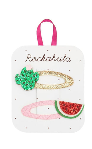 Glitter Cactus and Watermelon Clips