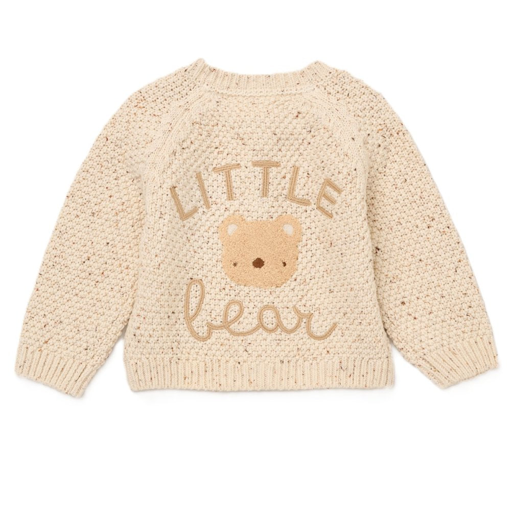 BABY BEAR COTTON KNIT CARDIGAN