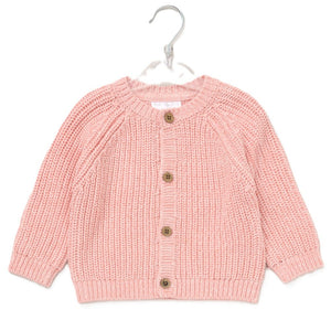 LITTLE LOVE COTTON KNIT CARDIGAN