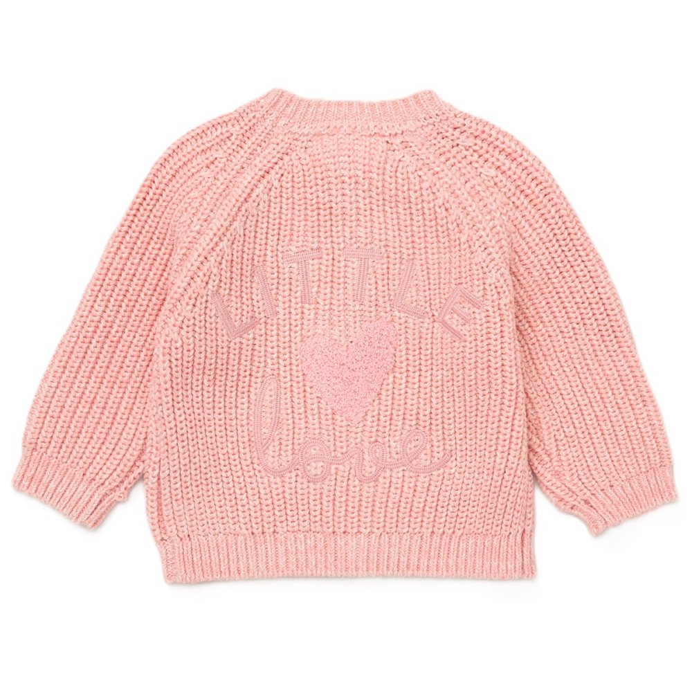 LITTLE LOVE COTTON KNIT CARDIGAN