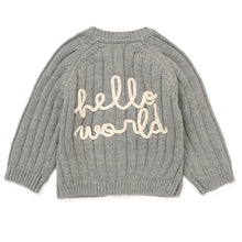 Load image into Gallery viewer, HELLO WORLD COTTON KNIT CARDIGAN