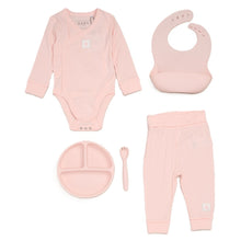 Load image into Gallery viewer, Pink Ribbed Outfit and Dinner Set Gift Set