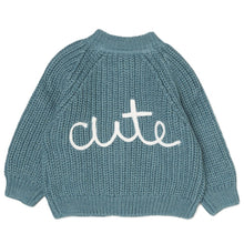 Load image into Gallery viewer, Teal Cute Cardigan