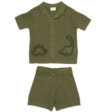 Load image into Gallery viewer, Dinosaur Khaki Short Set
