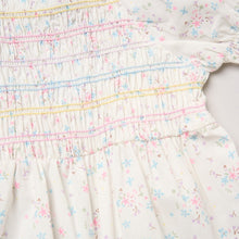 Load image into Gallery viewer, Smocked Floral Dress - Pastel Yellow/Blue/Pink