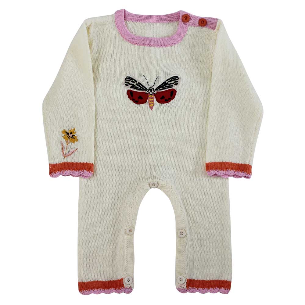 Cream Knitted Butterfly Romper