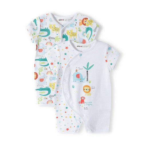 2 Pack Jungle Shortie Rompers