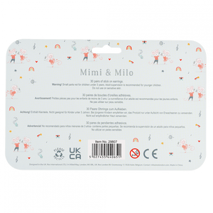 Stick On Earrings (30 Pairs) - Mimi and Milo