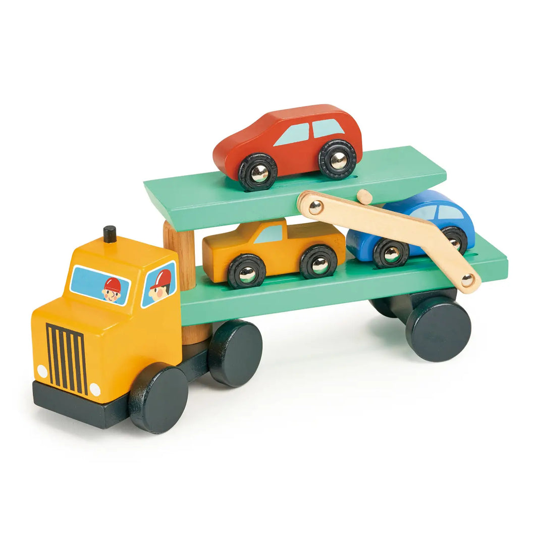 Wooden Toy Vehicle Transporter