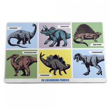 Load image into Gallery viewer, Prehistoric Land 36 Colouring Pencils In A Tin
