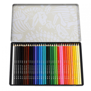 Prehistoric Land 36 Colouring Pencils In A Tin