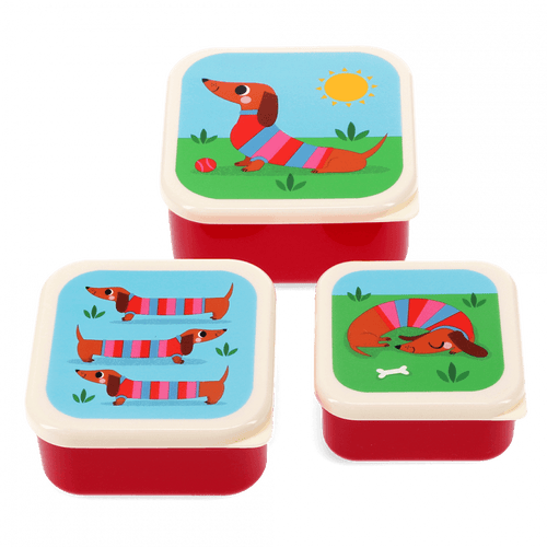 Snack/Lunch Box Sausage Dog (set of 3)