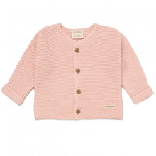 Load image into Gallery viewer, Pink organic cotton knit cardigan