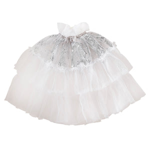 Little Rays White & Silver Sparkle Fairy Princess Costume Cape