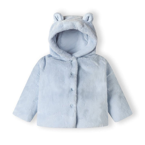 Light Blue Soft Fur Jacket