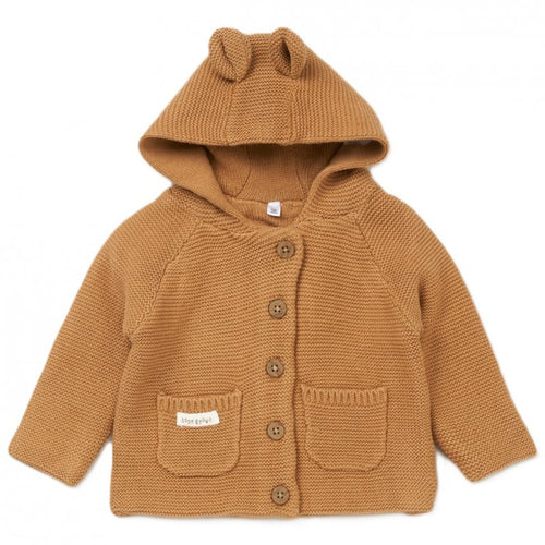 Mustard Hooded Cardigan