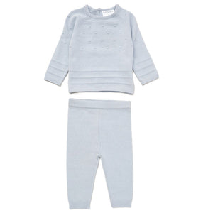 Blue Knitted jumper and legging set
