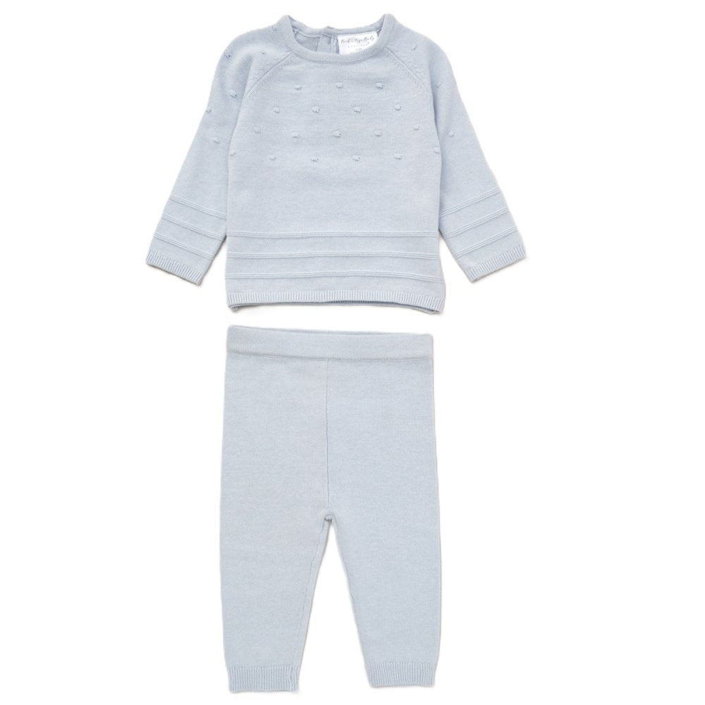 Blue Knitted jumper and legging set