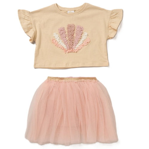 Shell T Shirt and Tutu Skirt