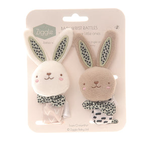 Plush Bunny Wrist Rattles