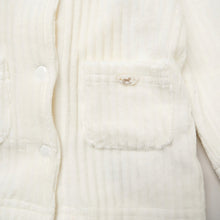 Load image into Gallery viewer, Cream Ribbed Soft Velour Outfit