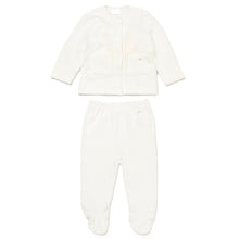 Load image into Gallery viewer, Cream Ribbed Soft Velour Outfit
