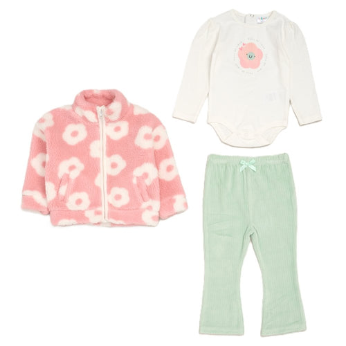 Floral Sherpa Fleece Outfit