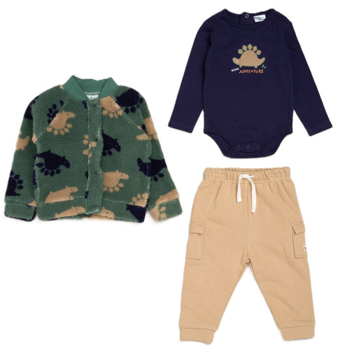 Dinosaur Sherpa Fleece Set