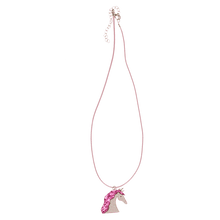 Load image into Gallery viewer, Pink Glitter Unicorn Necklace