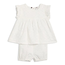 Load image into Gallery viewer, Baby Girls Broderie Anglaise Top And Pant Set