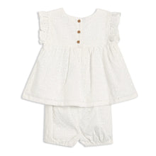 Load image into Gallery viewer, Baby Girls Broderie Anglaise Top And Pant Set
