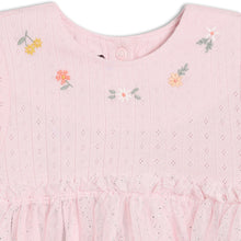 Load image into Gallery viewer, Pink Floral Embroidered Dress
