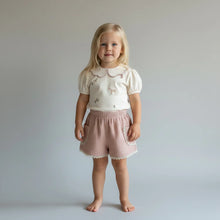Load image into Gallery viewer, Embroidered Pony Puff Sleeve Top