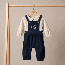 Load image into Gallery viewer, Baby Girls Floral Print Top And Dungaree Set