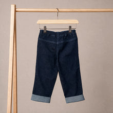 Load image into Gallery viewer, Baby Girls Floral Embroidered Denim Trouser