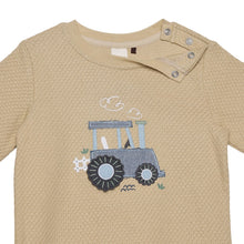 Load image into Gallery viewer, Baby Boys Beige Tractor Embroidered Long Sleeve Top